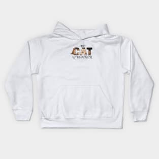 The Cat Whisperer - ginger cat oil painting word art Kids Hoodie